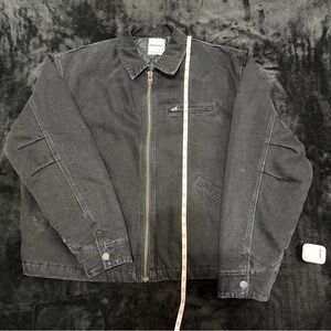 Men's Black workwear padded Denim Jacket